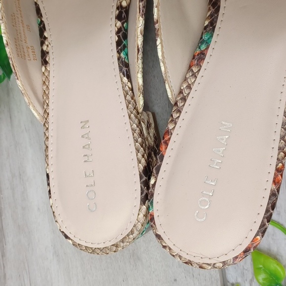 Cole Haan Piper Mules Embossed Leather NIB - Picture 5 of 10